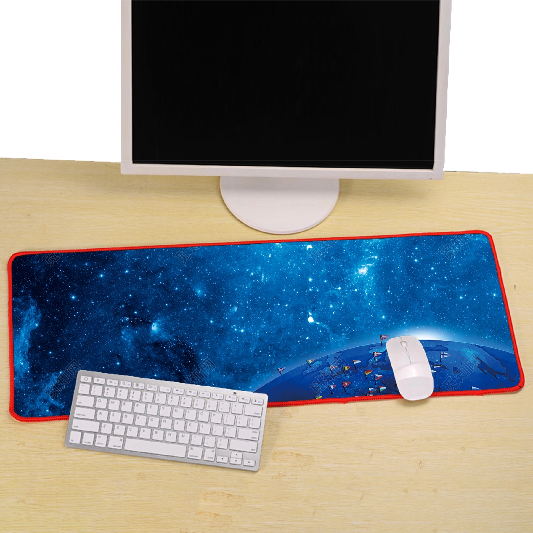 Oversized Gaming Mouse Pad with Stitched Edges