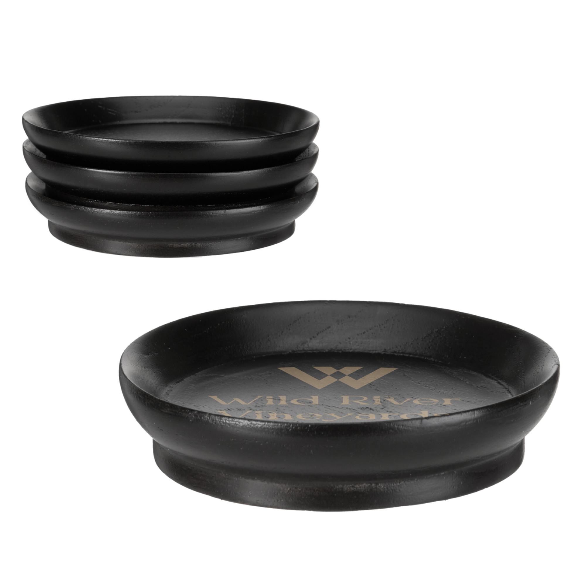 Twine Living® Wine Glass Topper Appetizer Plate, set of 4 8
