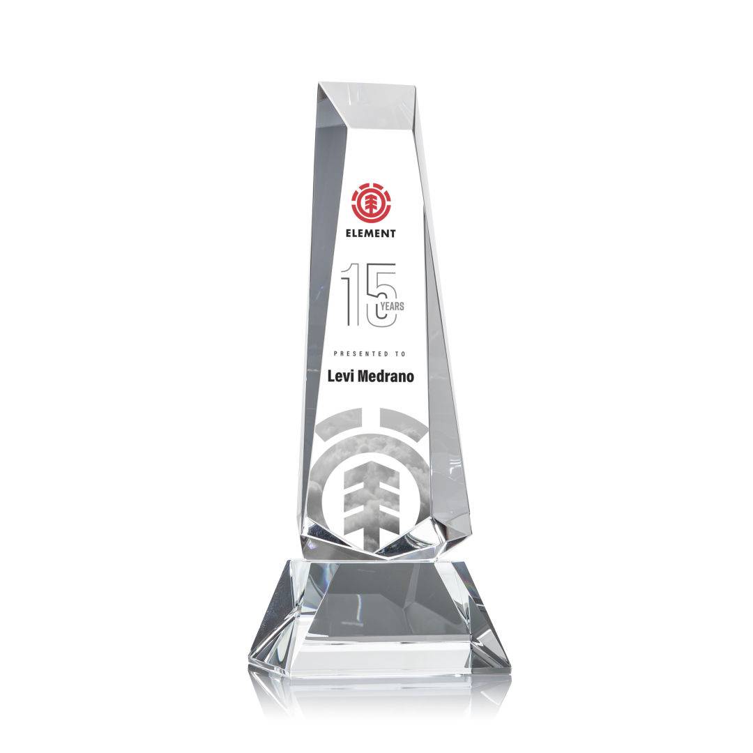 Rustern Obelisk VividPrint™ Award on Base - Clear 10