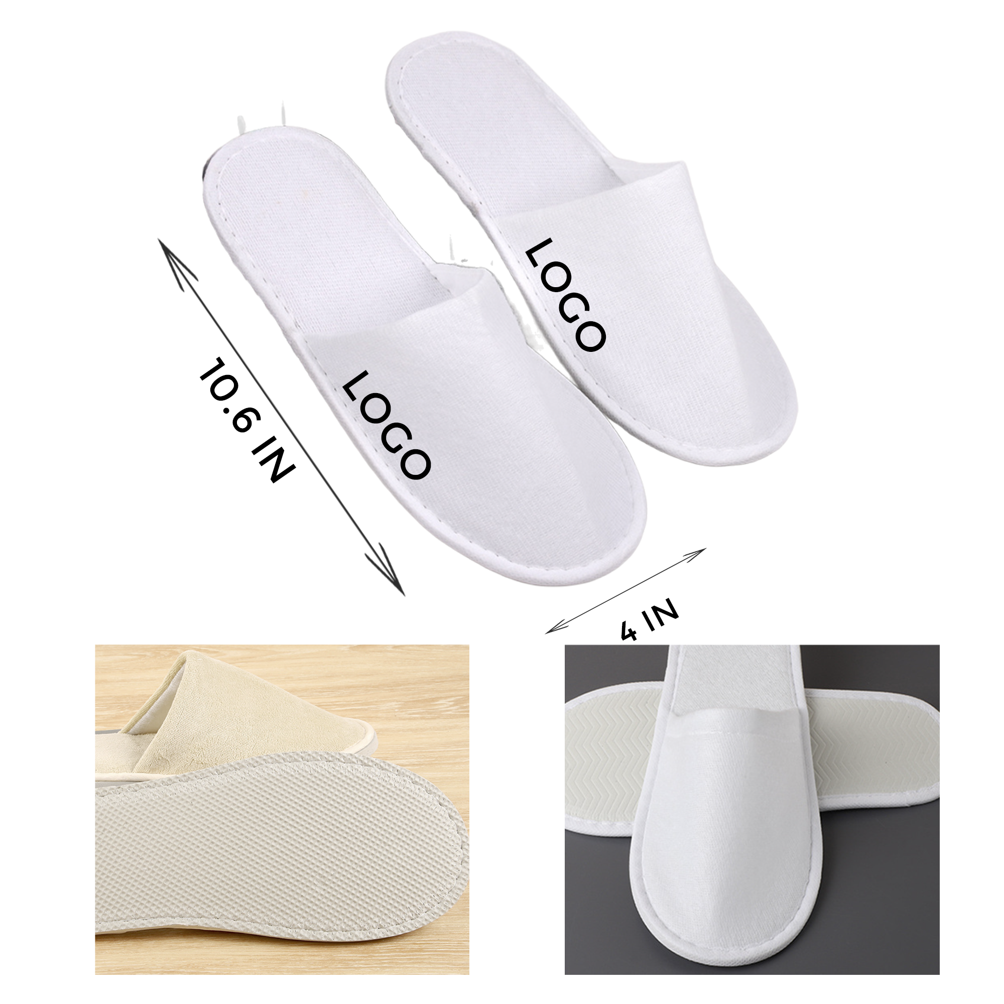 Clean and Hygienic Hotel Brushed Fabric Slippers 2