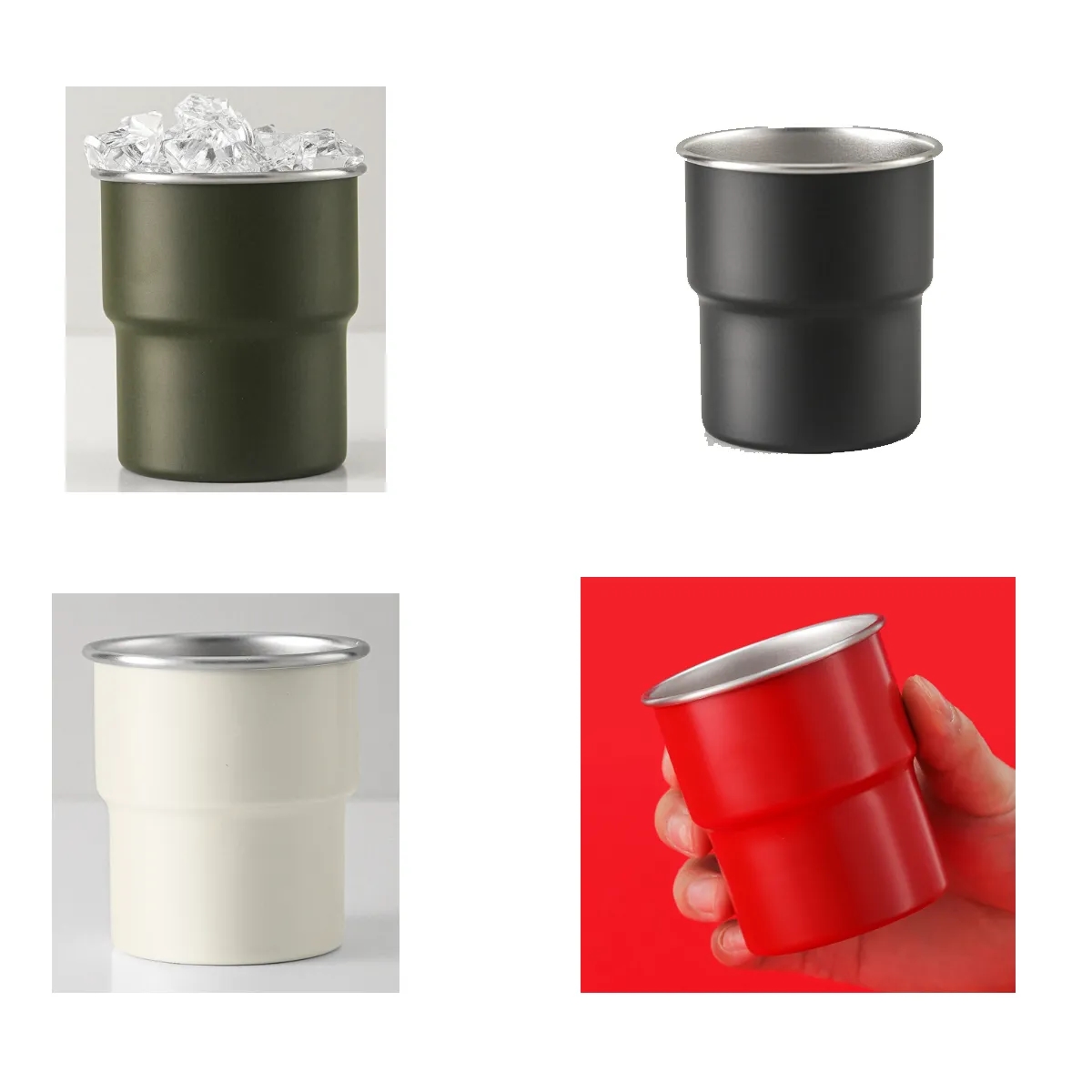 10oz Metal Drinking Cups Stainless Steel Tumblers 3