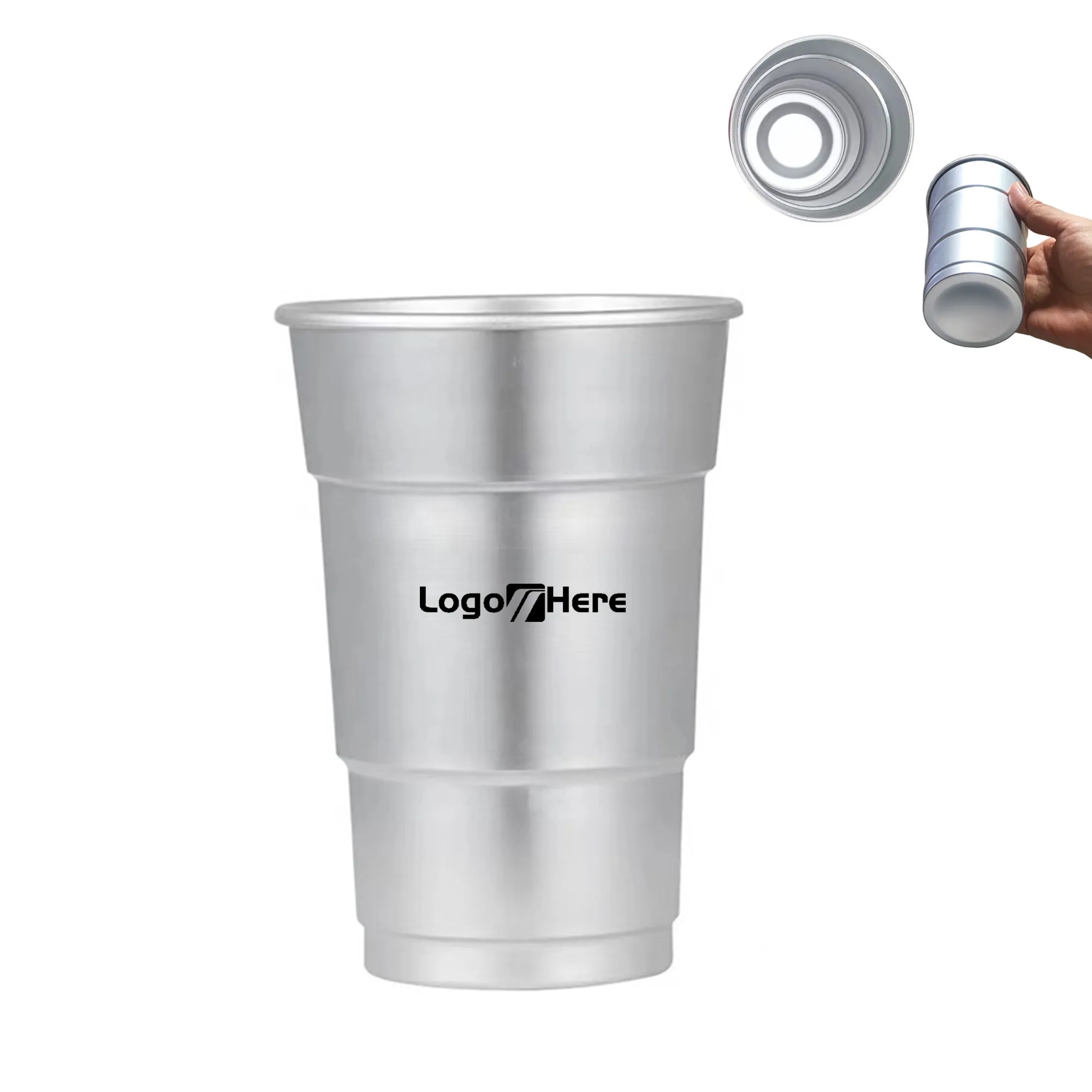 16oz Recyclable Aluminum Cup MOQ 50pcs 1