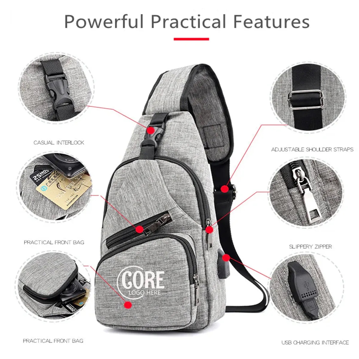 Men's Crossbody Bag with USB Charging Port 4