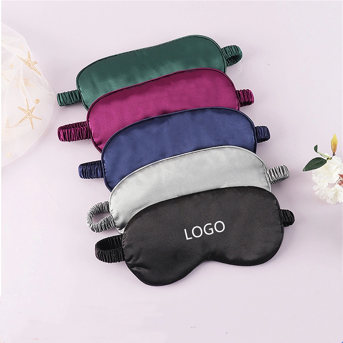 Mulberry Silk Sleep Eye Mask Blindfold With Elastic Strap 1