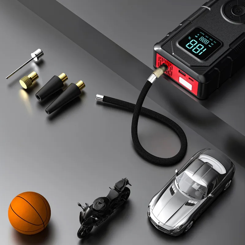 Multi-function Car Emergency Jump Starter W/ Air Compressor 6