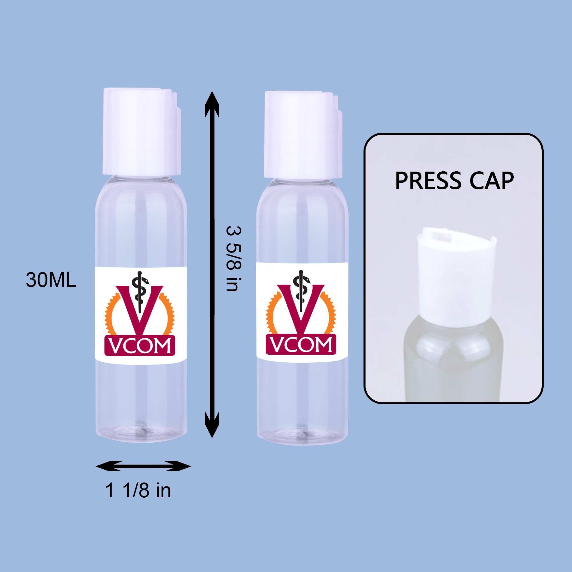 PPE 1 Oz.Gel Bottle for Hand Sanitizer