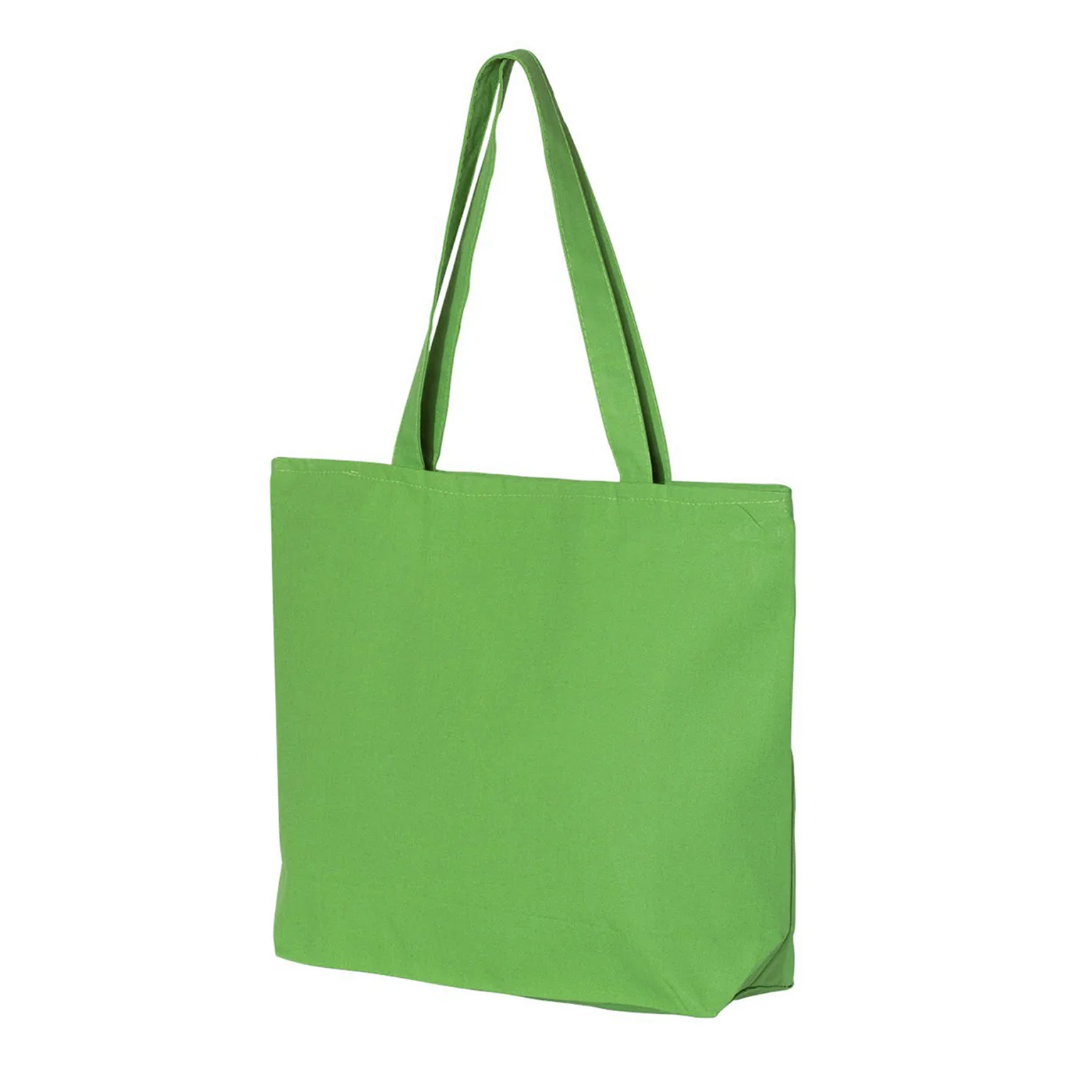 Wide Canvas Zippered Tote Bag 8
