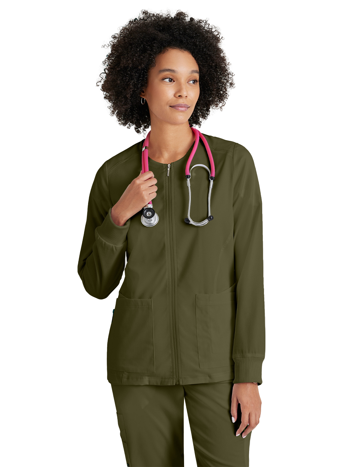 Grey's Anatomy Spandex Stretch - Women's Five-Pocket Gianna Warm-Up Scrub Jacket 23