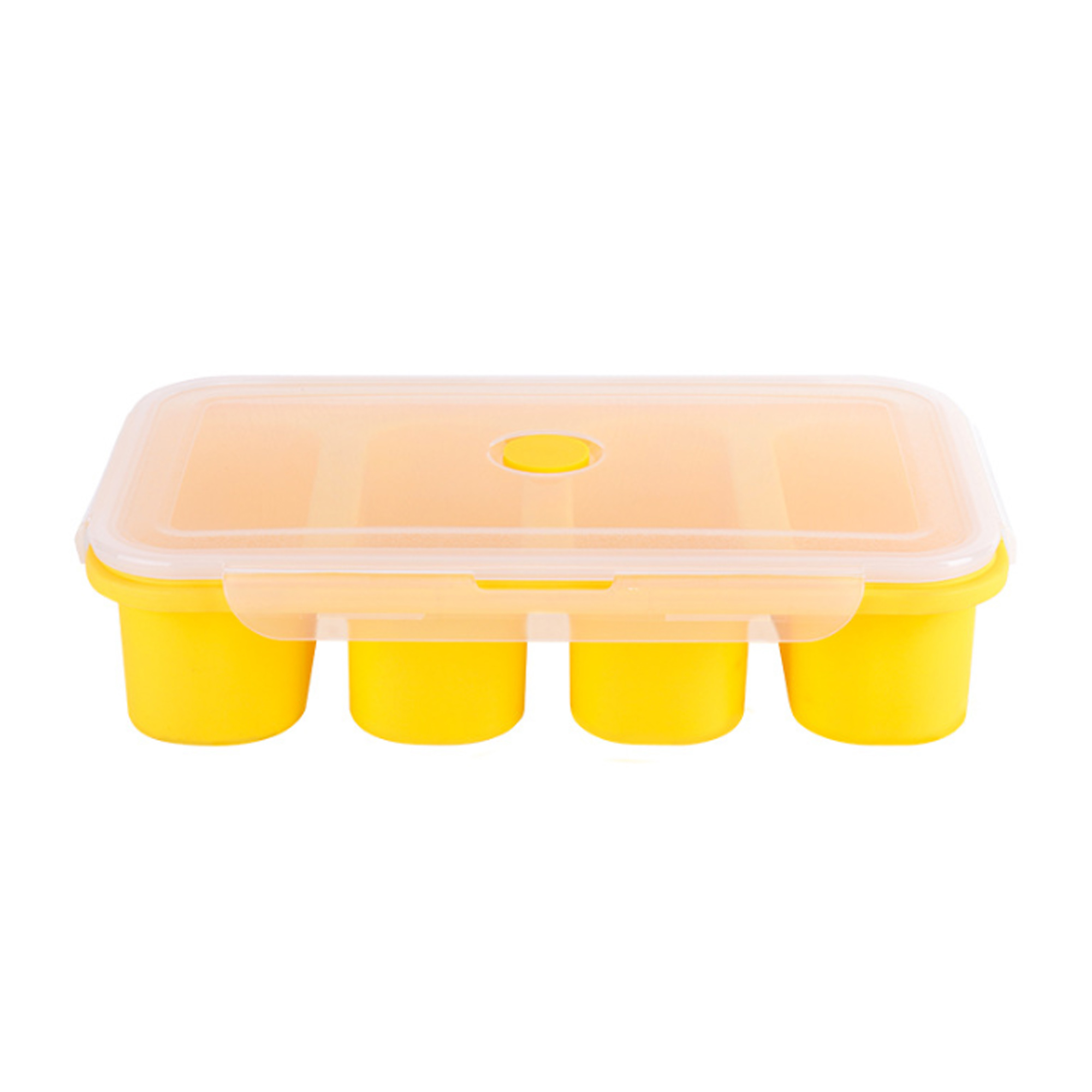 4 Compartment Ice Cube Tray with Cover 3