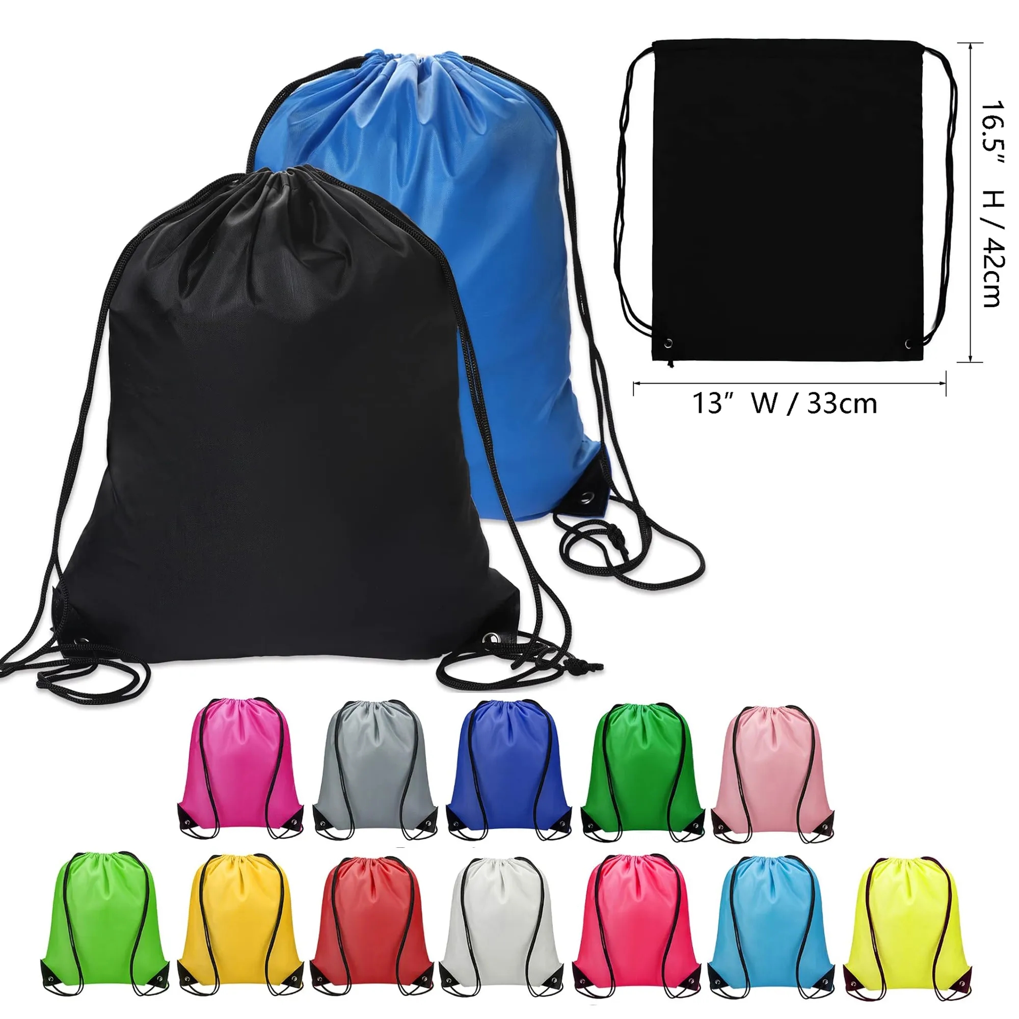 Polyester Drawstring Backpack With Custom Logo 2