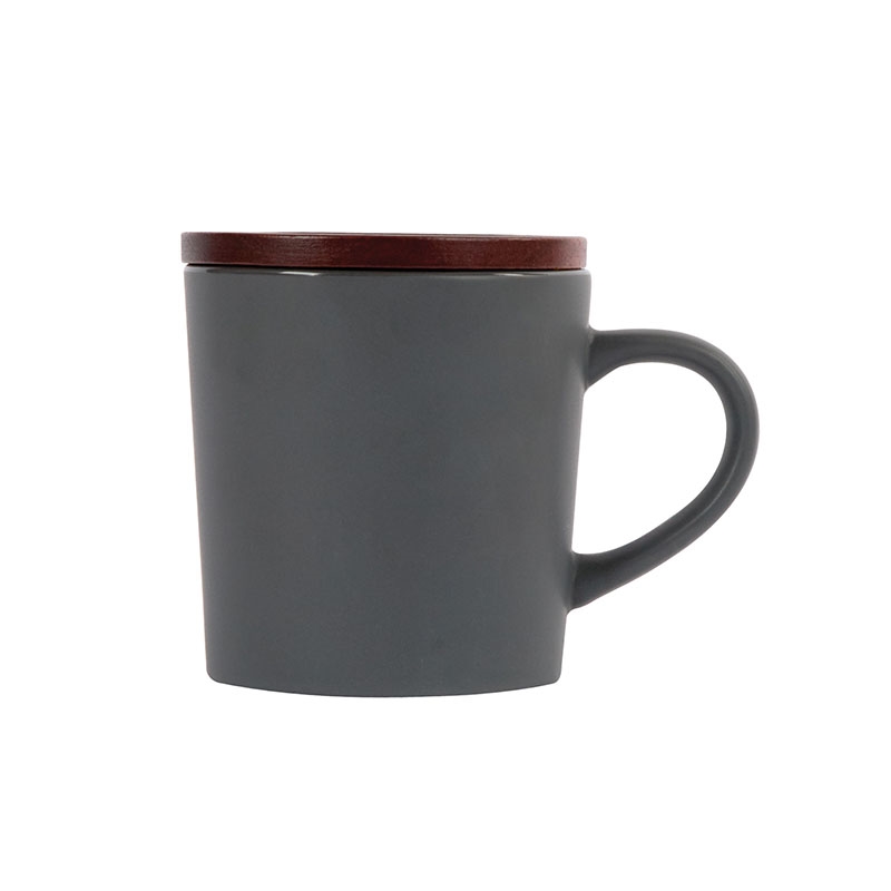 Copenhagen 16 oz. Ceramic Mug w/ Wood Lid 11