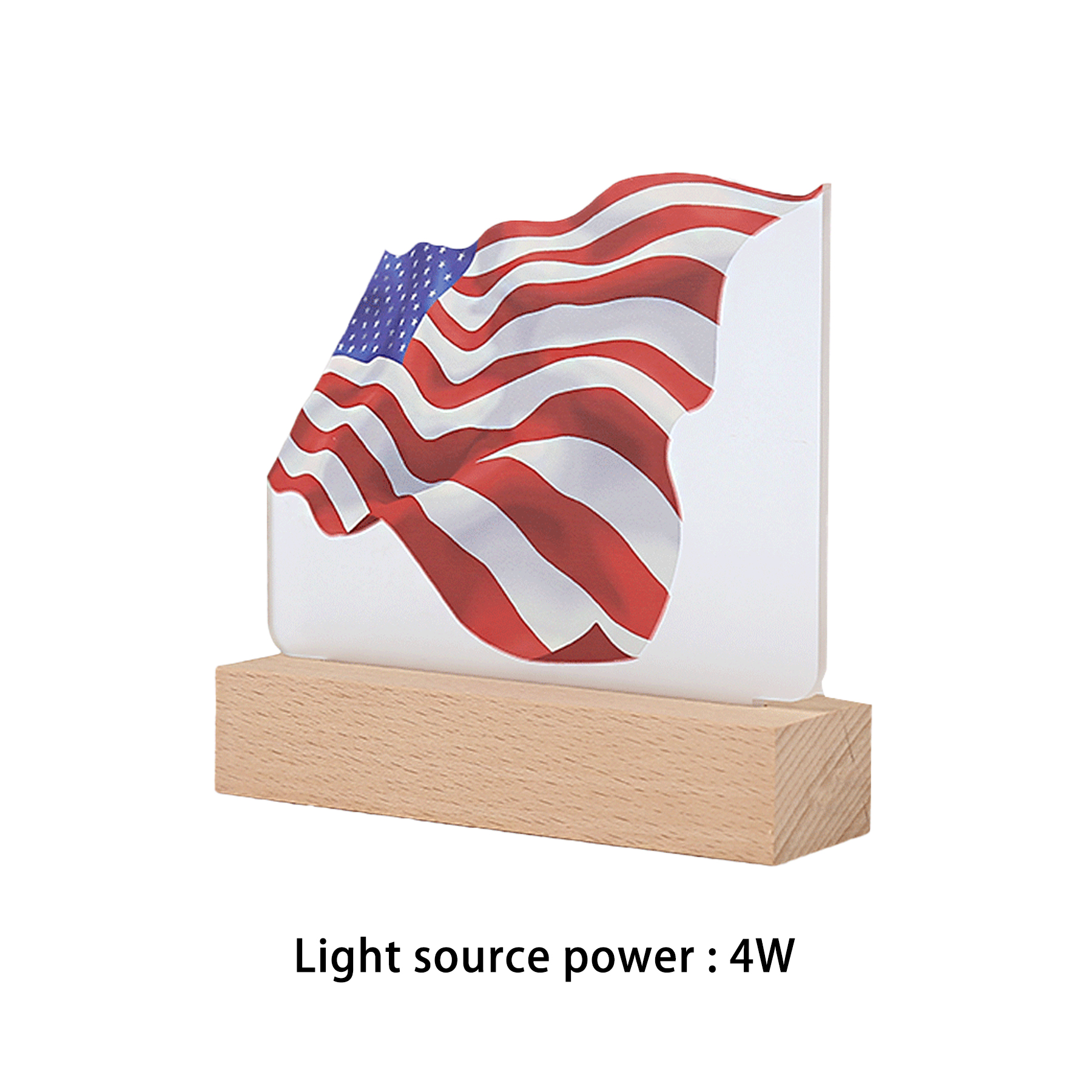 American Flag 3D Night Light LOGO Welfare Holiday Gift Adver 3