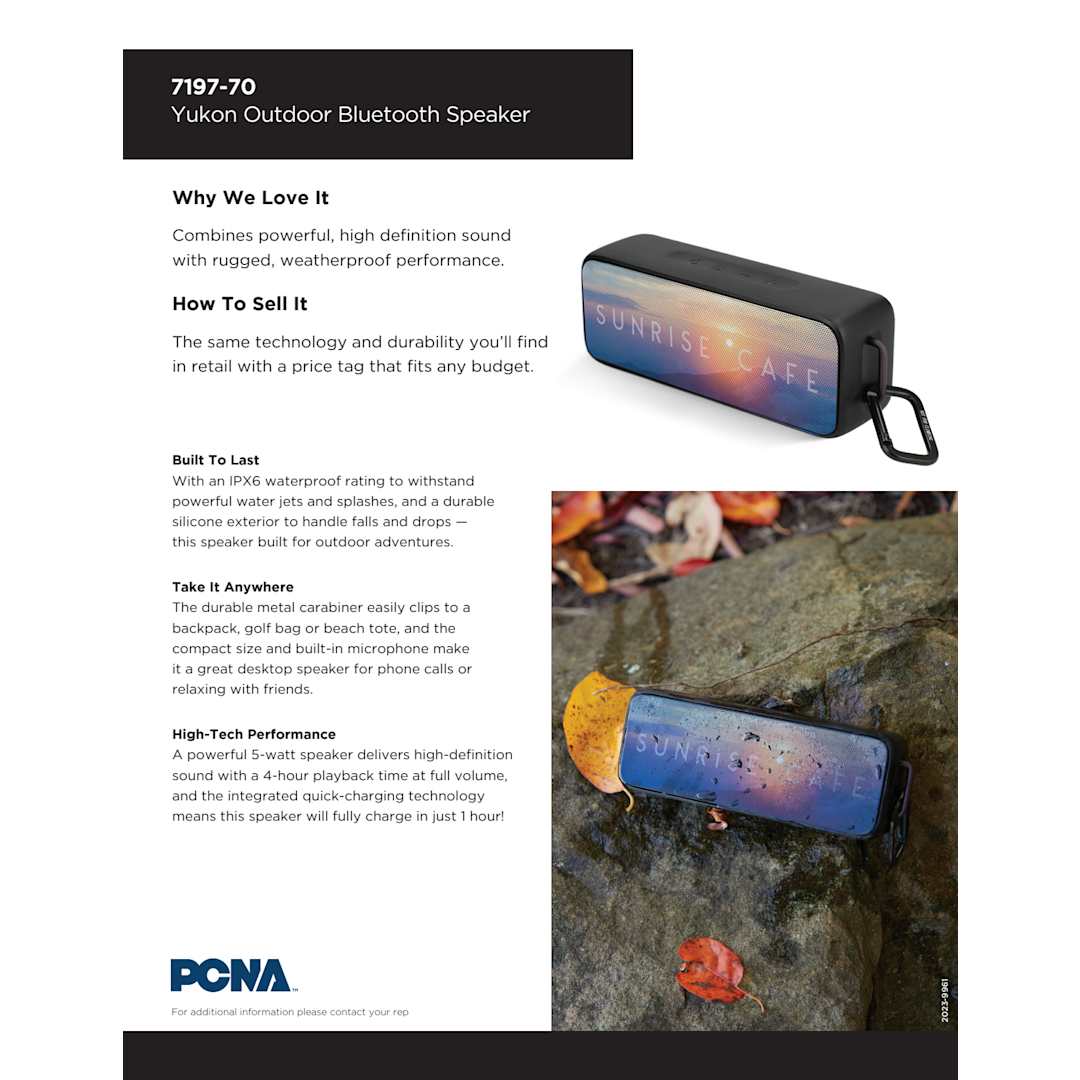 Yukon Outdoor Bluetooth Speaker 115