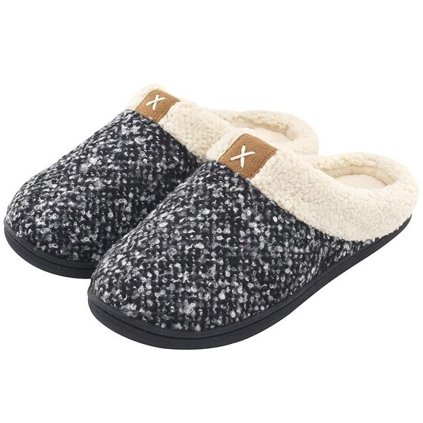 Memory Foam Slippers Fuzzy Wool-Like Plush Fleece Lined 2