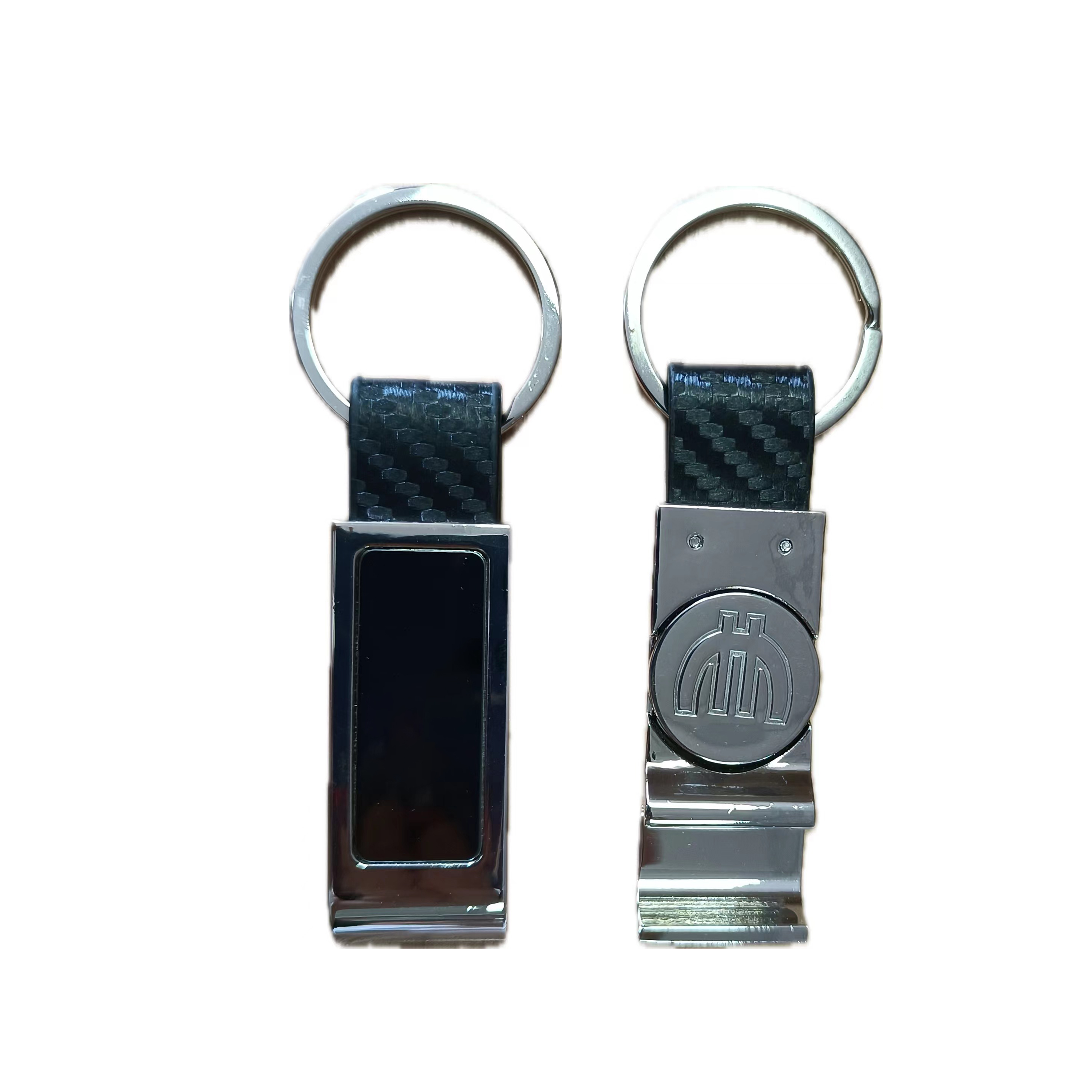 Metal Shopping Trolley Token Bottle Opener Leather Keychain 3