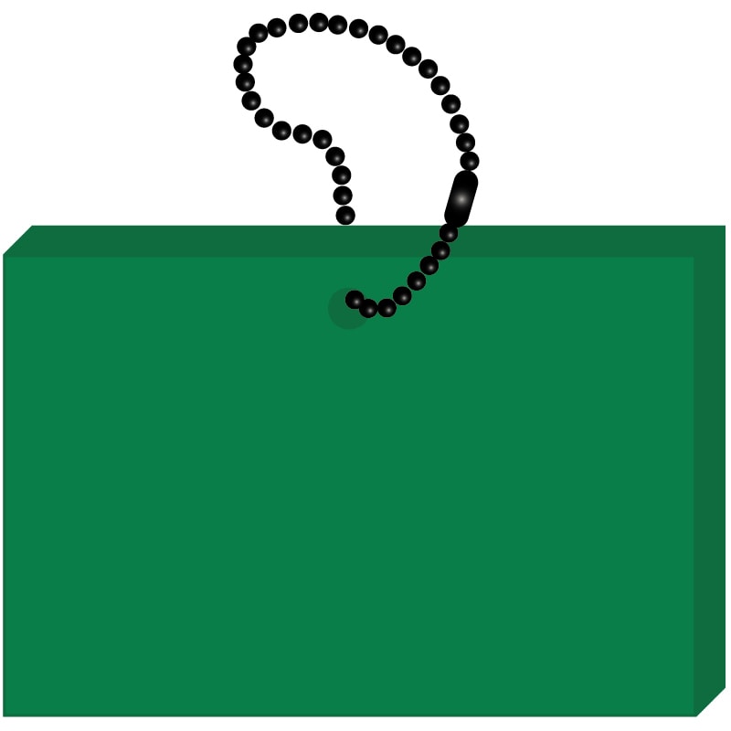 Rectangle Key Tag 13