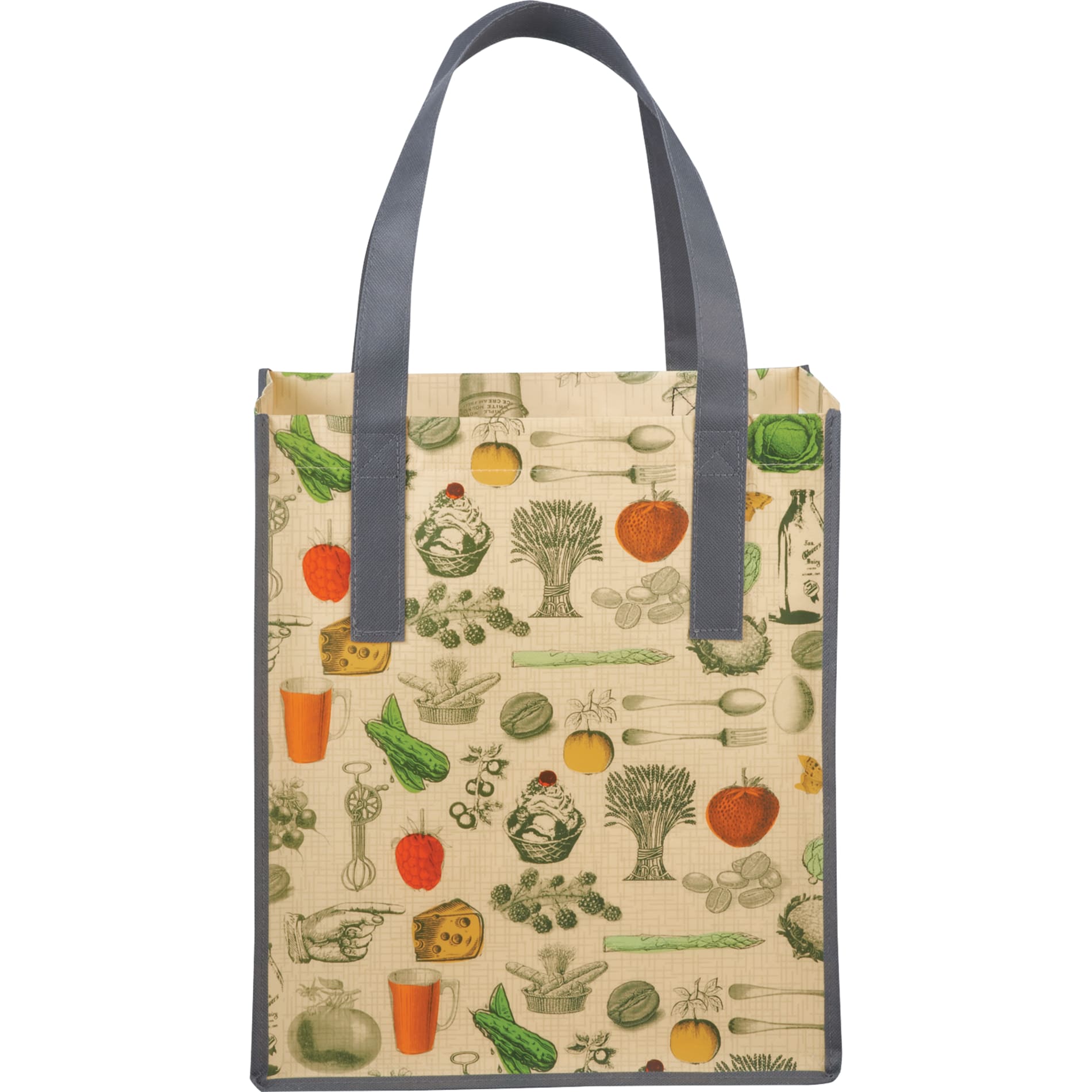 Big Grocery Vintage Laminated Non-Woven Tote 18
