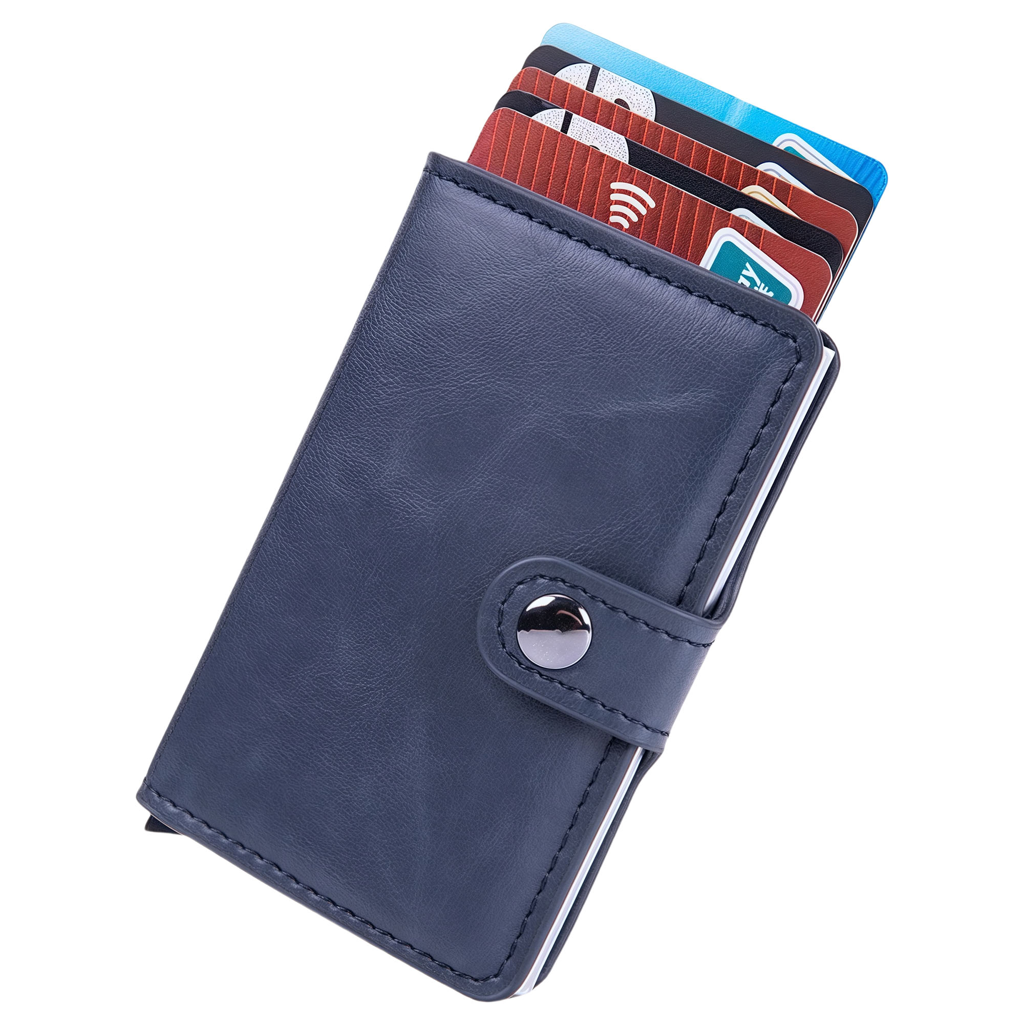 Anti-Magnetic RFID Blocking Card Holder with Auto Ejection 7