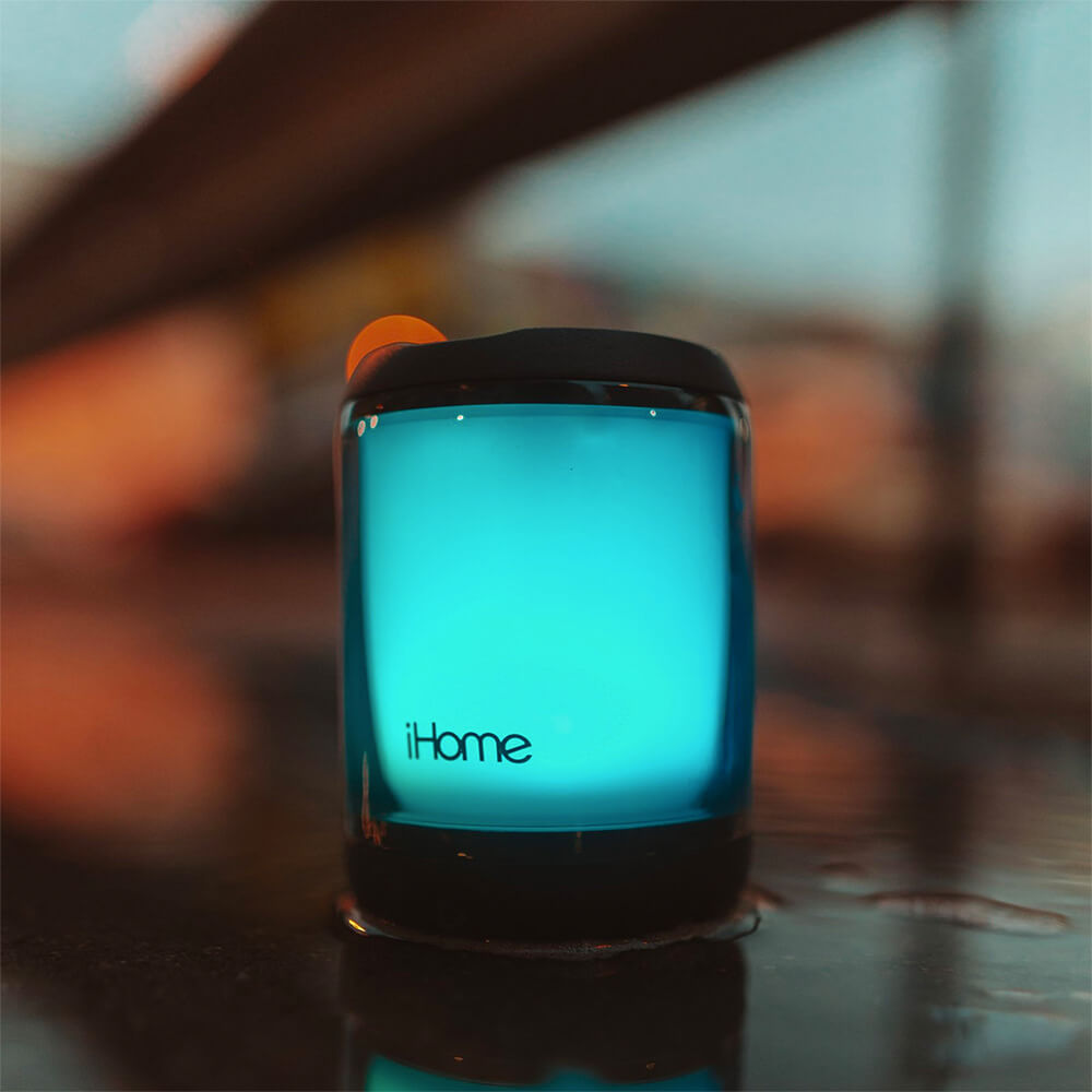 PlayGlow Mini Waterproof Bluetooth Speaker with Color Changing Lights