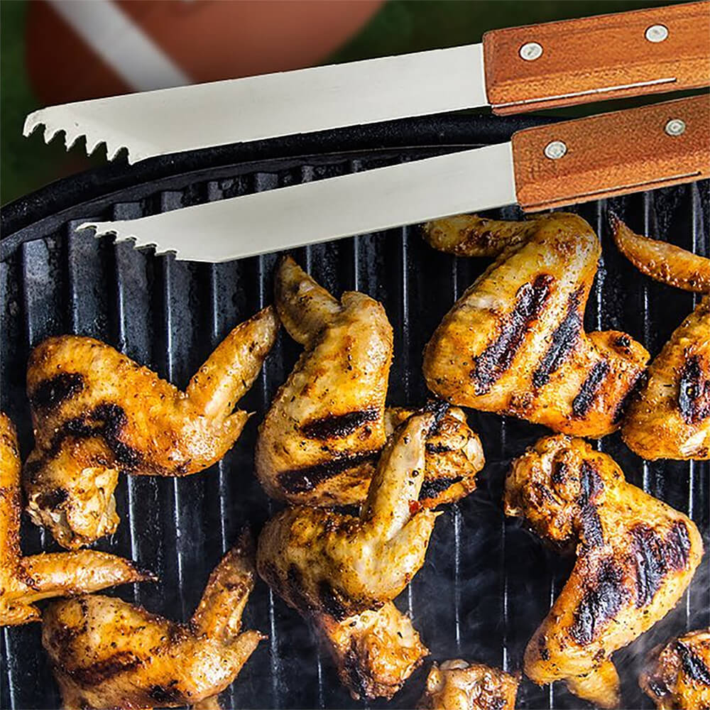 MR BAR-B-Q 3 Piece Wood Handled Tool Set