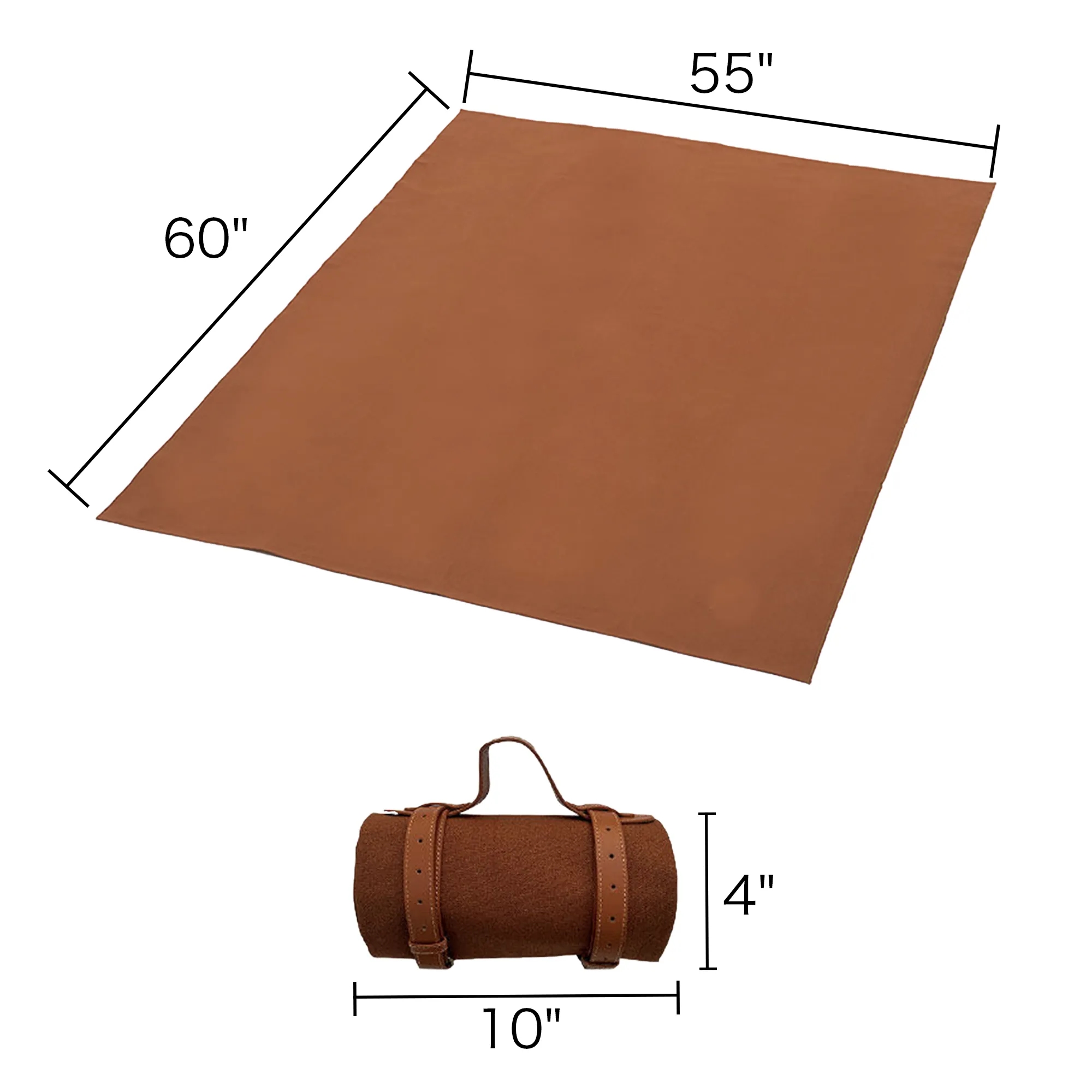 60" x 55" Cotton Foldable Picnic Mat 1