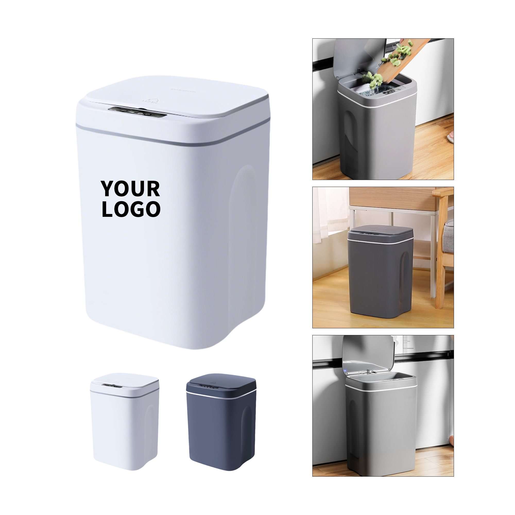 16L Touch Free Sensor Waste Bin 8.46" x 8.07" x 13.3" 2
