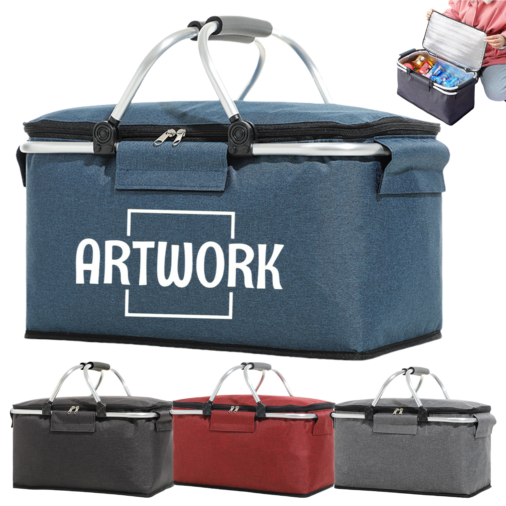 Portable Cooler Picnic Basket 3