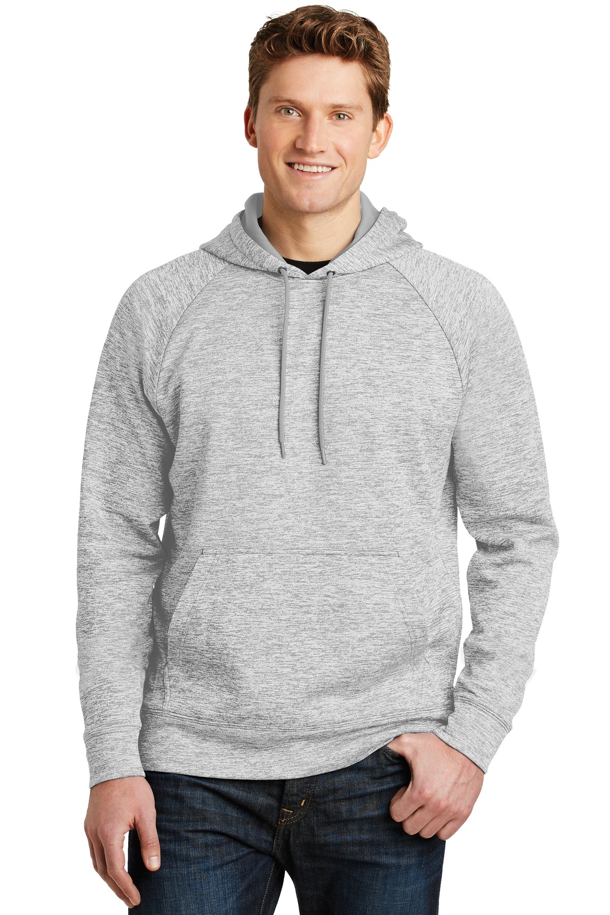 Sport-Tek PosiCharge Electric Heather Fleece Hooded Pullover. ST225, custom hoodie or sweatshirt with logo imprint 3
