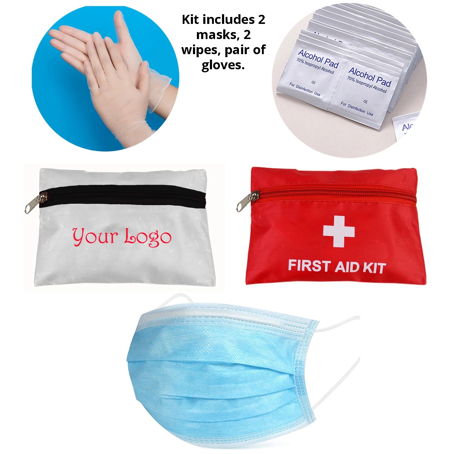 PPE Kit with Imprinted Zipper Pouch 4