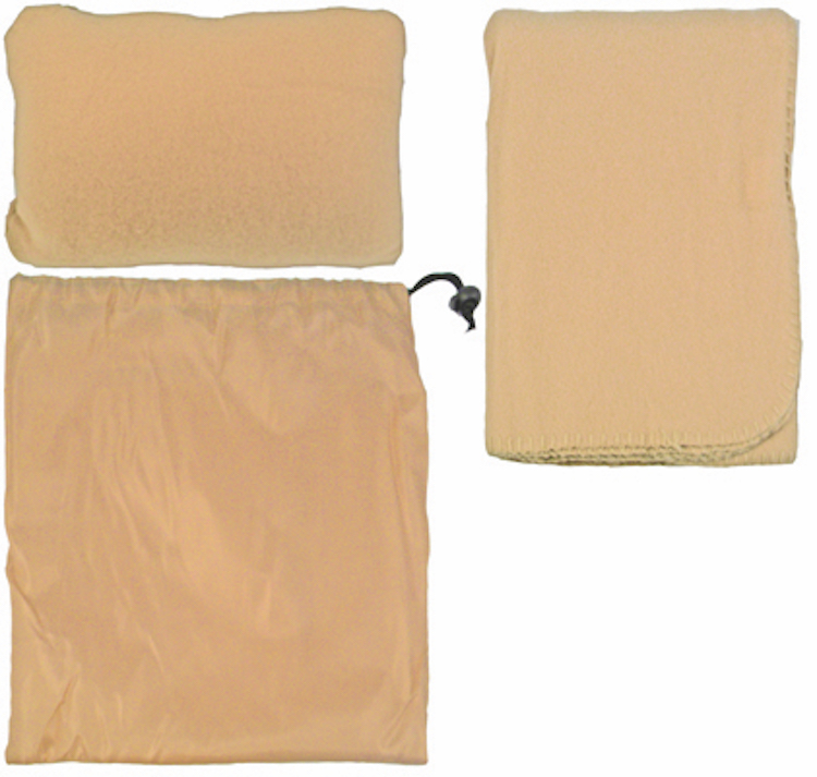 Fleece Blanket/Pillow All-in-1 Travel Set w/Nylon Bag 2