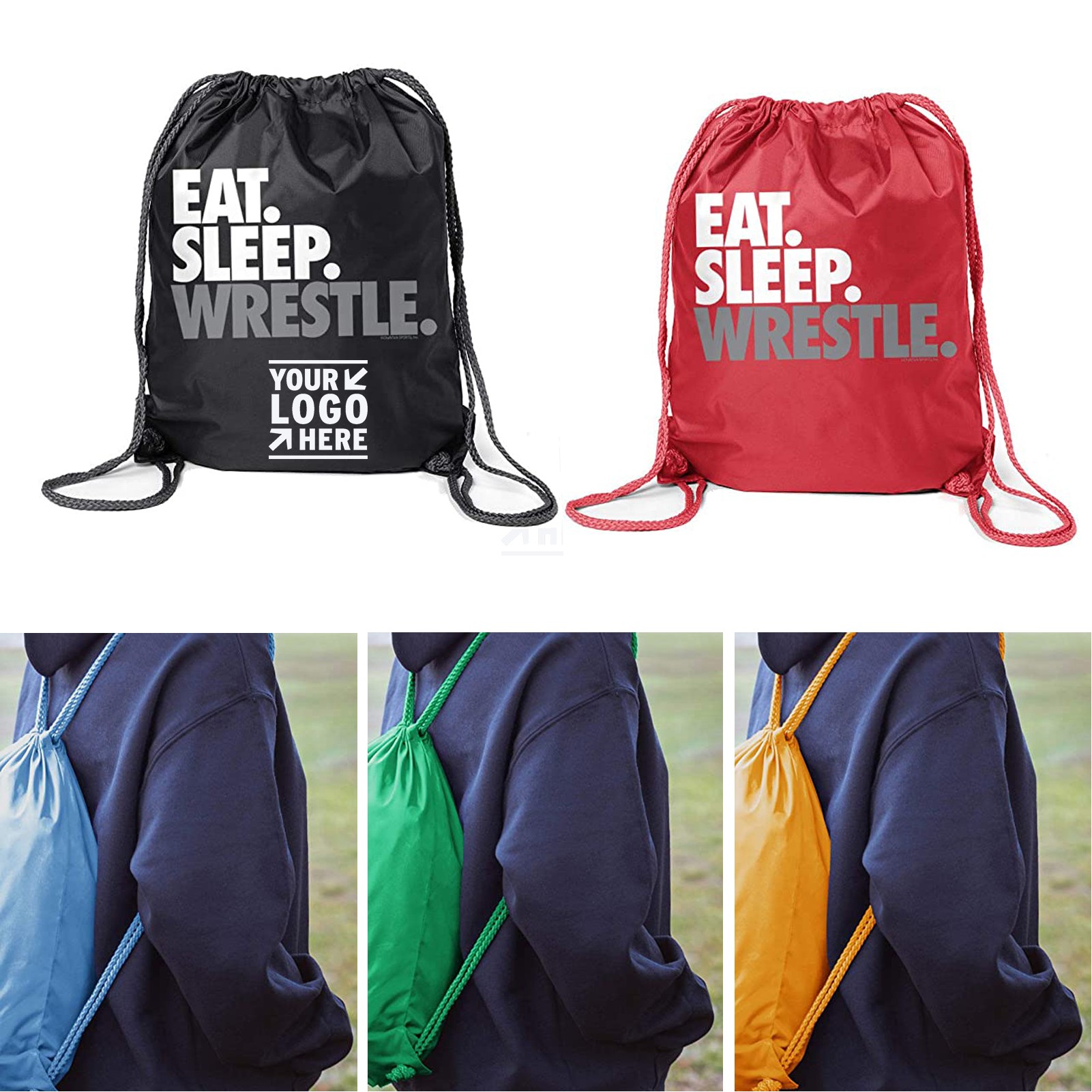 14 x 18 Inches Sports Drawstring Bag 2