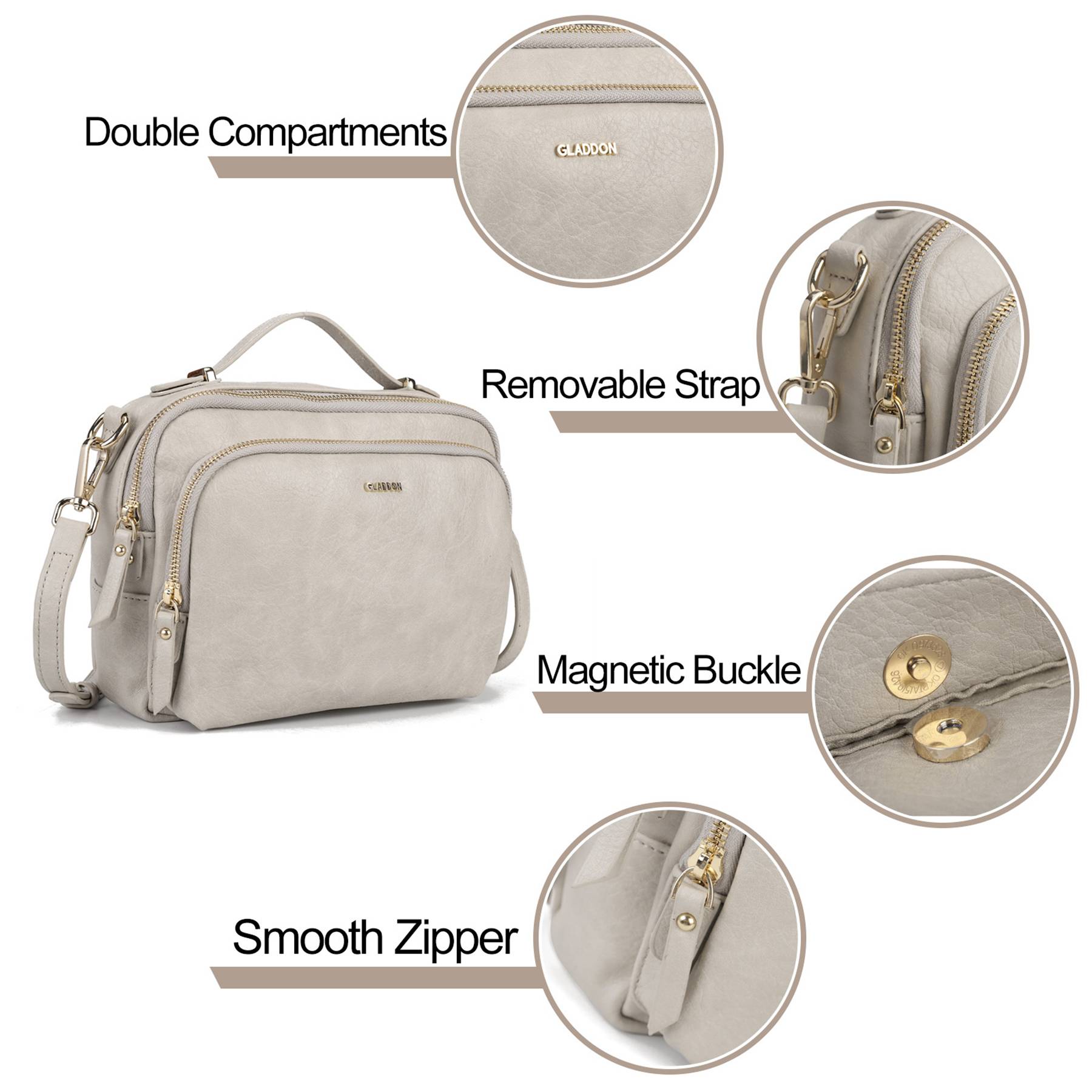 Pu Small Open pocket Crossbody Bag Women 2