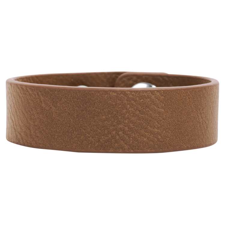 8 1/2" x 3/4" Dark Brown Leatherette Youth Cuff Bracelet 4