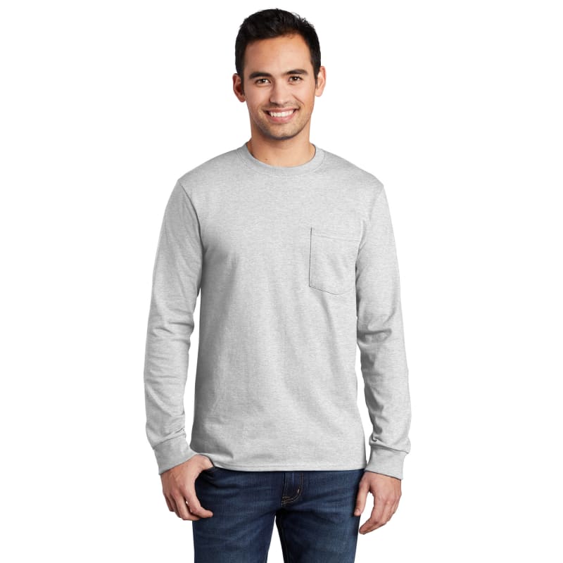 Port & Company Tall Long Sleeve Essential Pocket Tee. 17