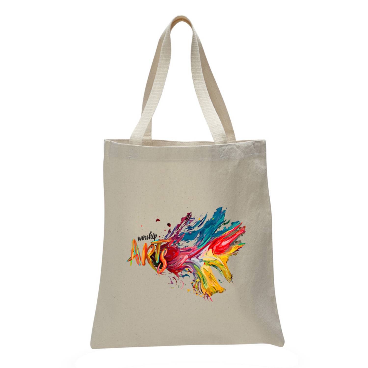 12 oz. Cotton Canvas Tote Bag with Web Handles 3