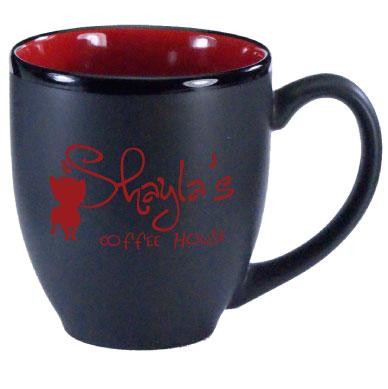 16 oz Red In / Matte Black Out Hilo Bistro Mug