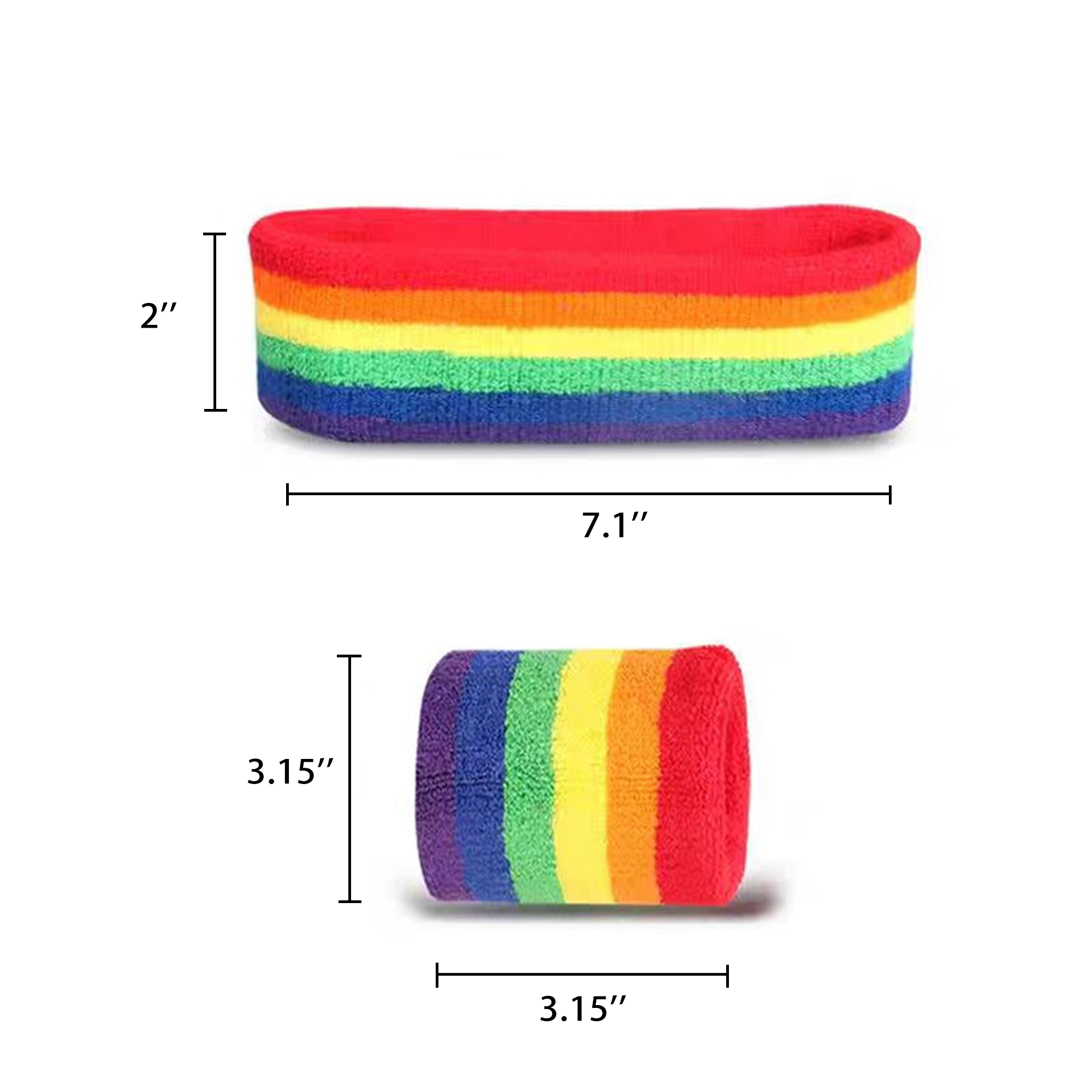 Colorful Athletic Sweatband Combo ?C Headband and Wristbands 3