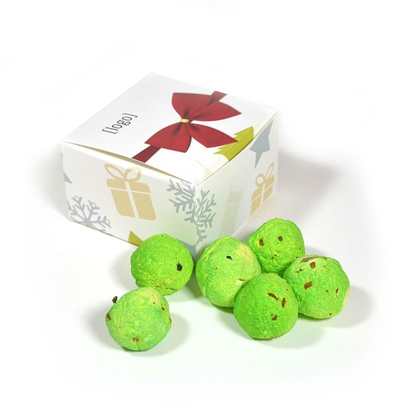 Cardstock Holiday Gift Box with 6 Bombs inside 1