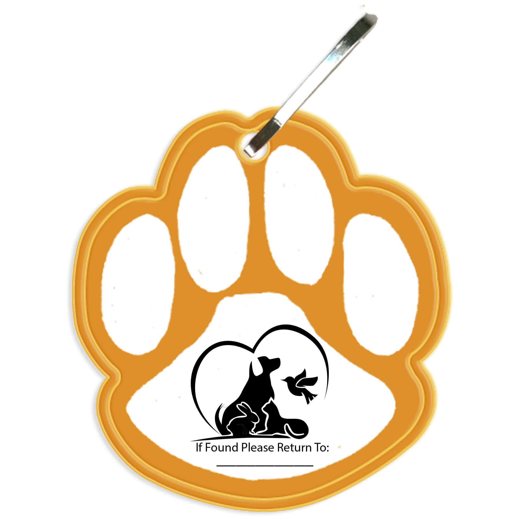 Paw Print Reflective Zipper Pull 5