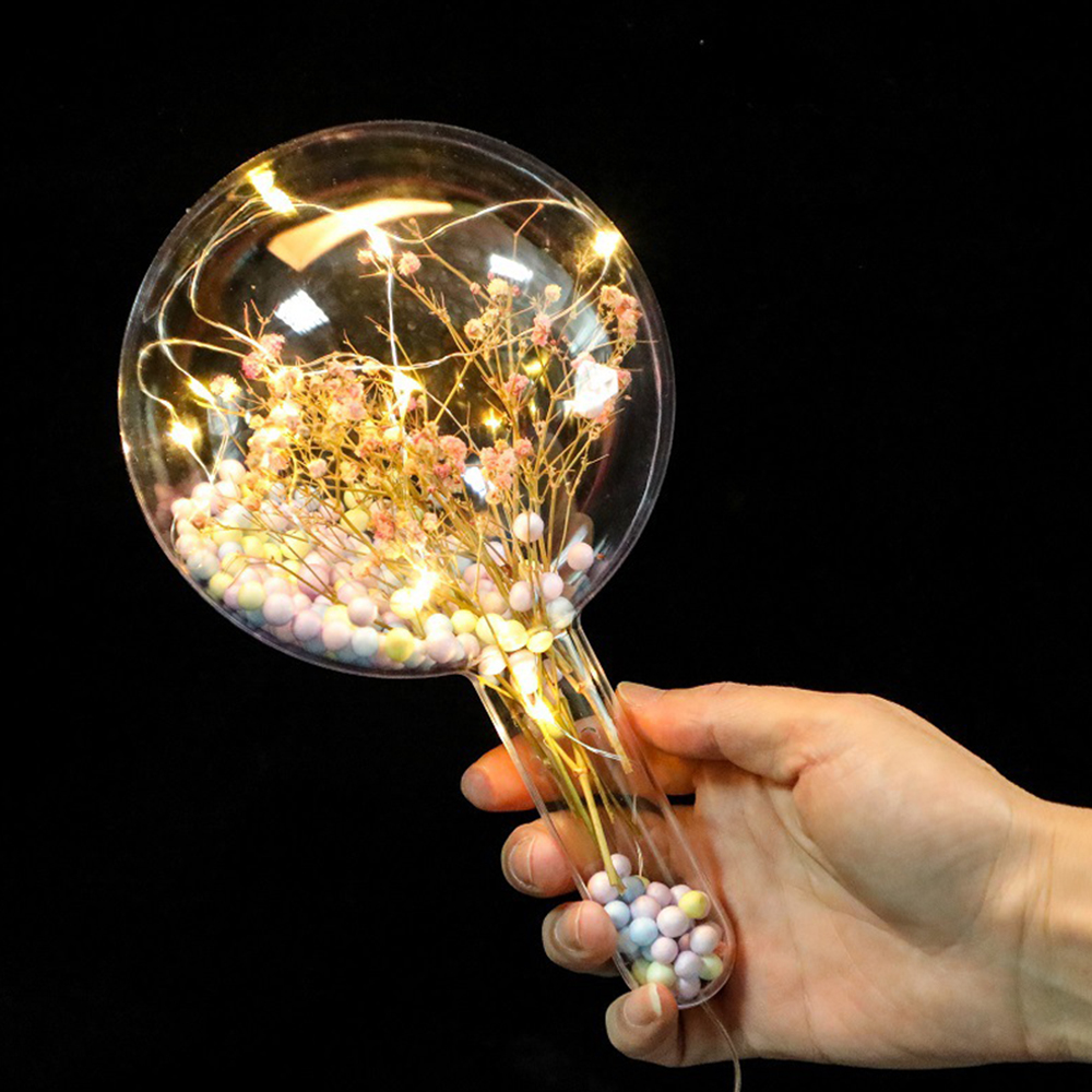 14CM Christmas Acrylic Transparent Decorative Ball With Handle 2