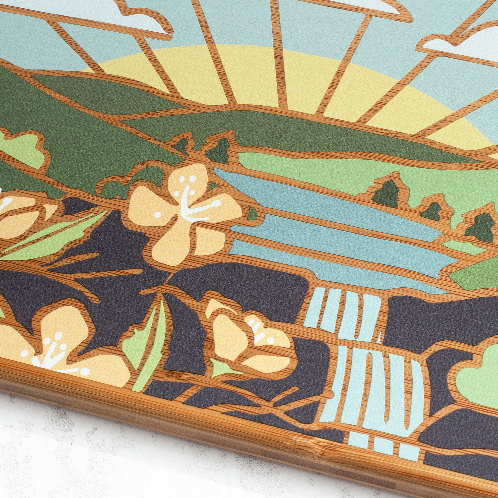 Pennsylvania State Shaped Serving and Cutting Board with Artwork by Summer Stokes 3