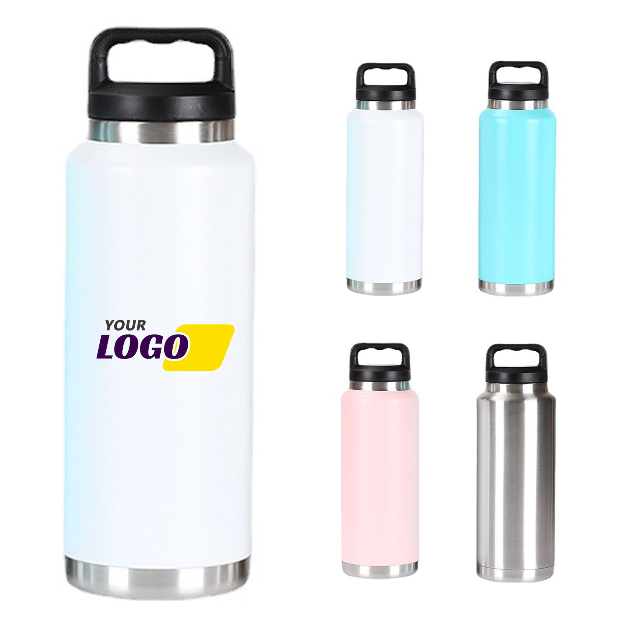 Vacuum Insulated Travel Mug&Water Bottle With Handle For Outdoor&Sport 1