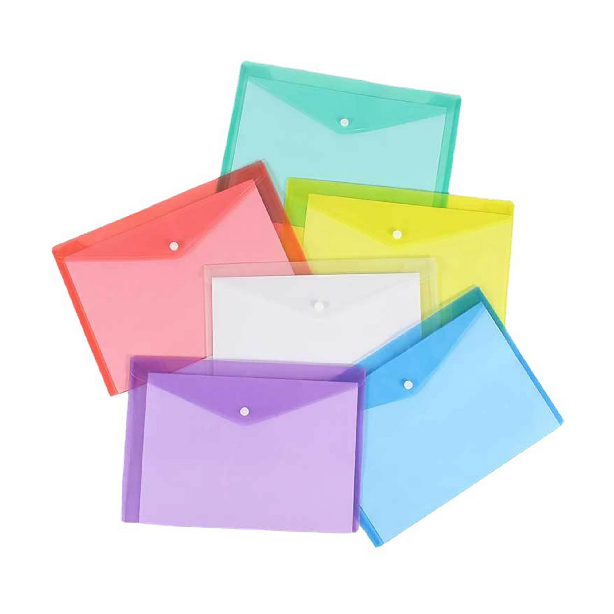 Transparent Snap Button Document Folder Polypropylene 3