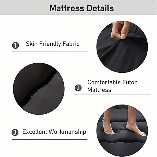 Floor Mattress Futon - Portable Foldable Sleeping Pad 3