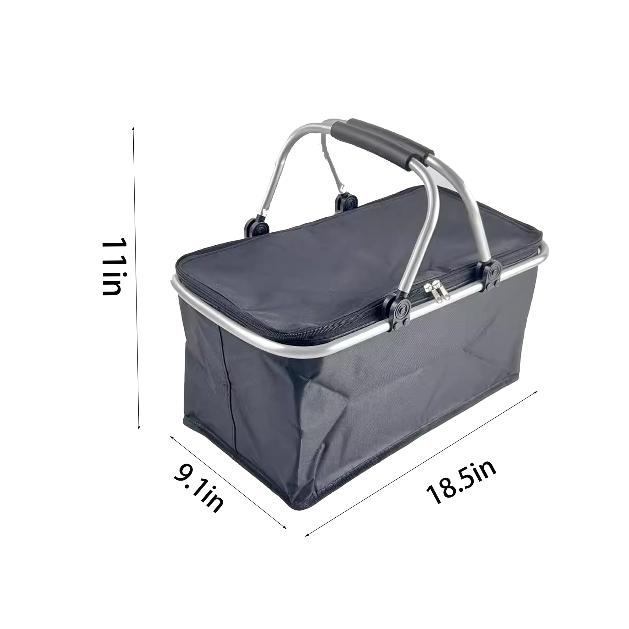 Aluminum Picnic Basket With Two Handles 3