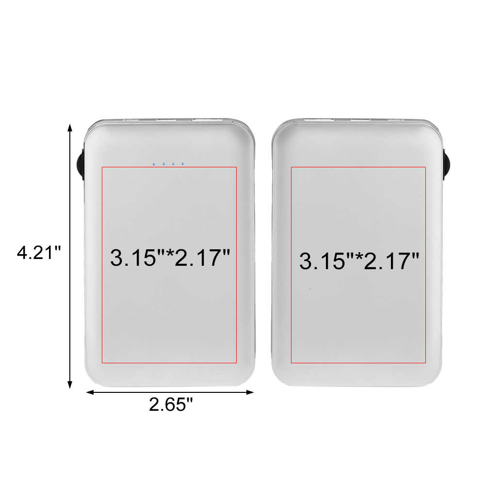 Drum 5000mAh Power Bank with Built-in Cable