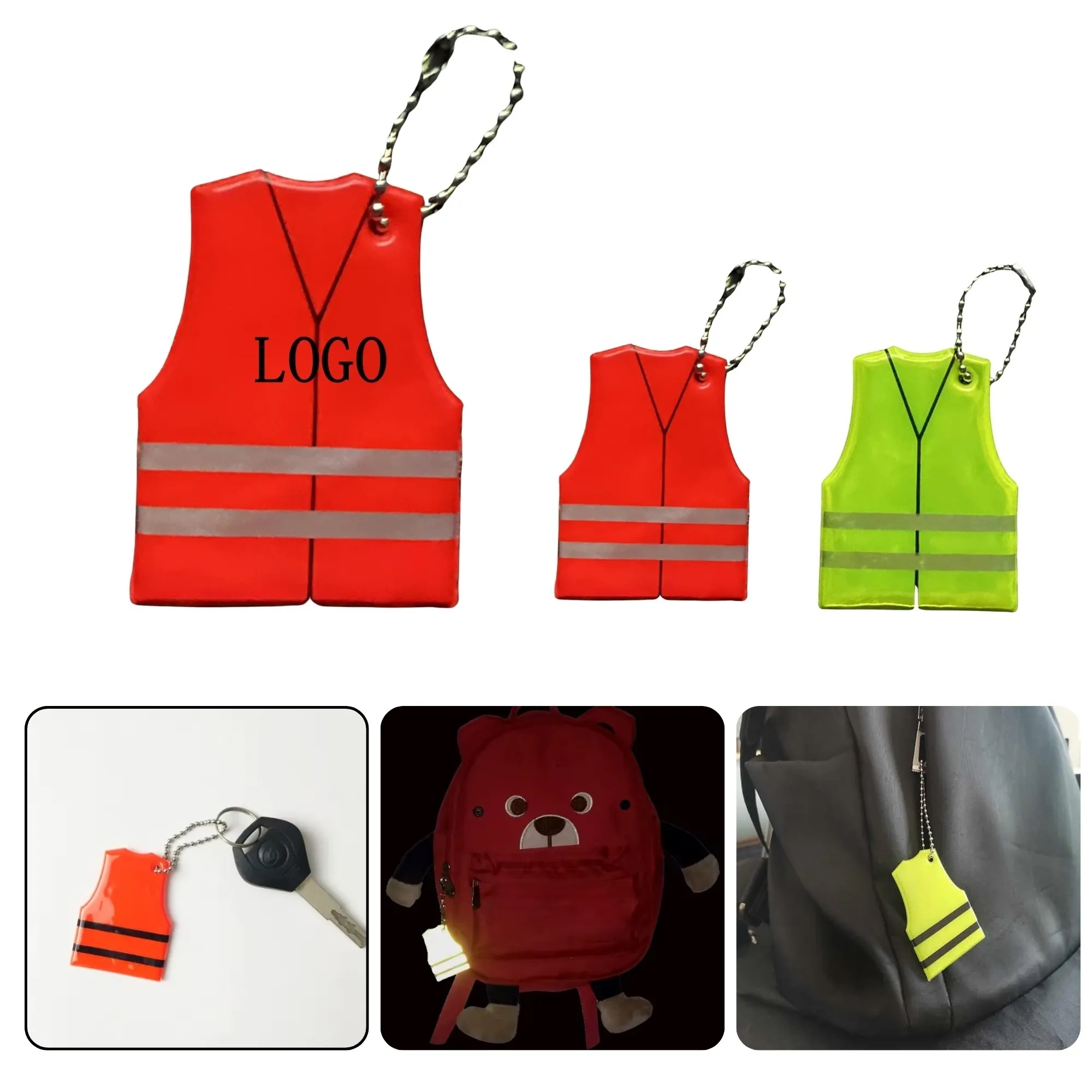 Reflective Safety Pendant Key Chains 4