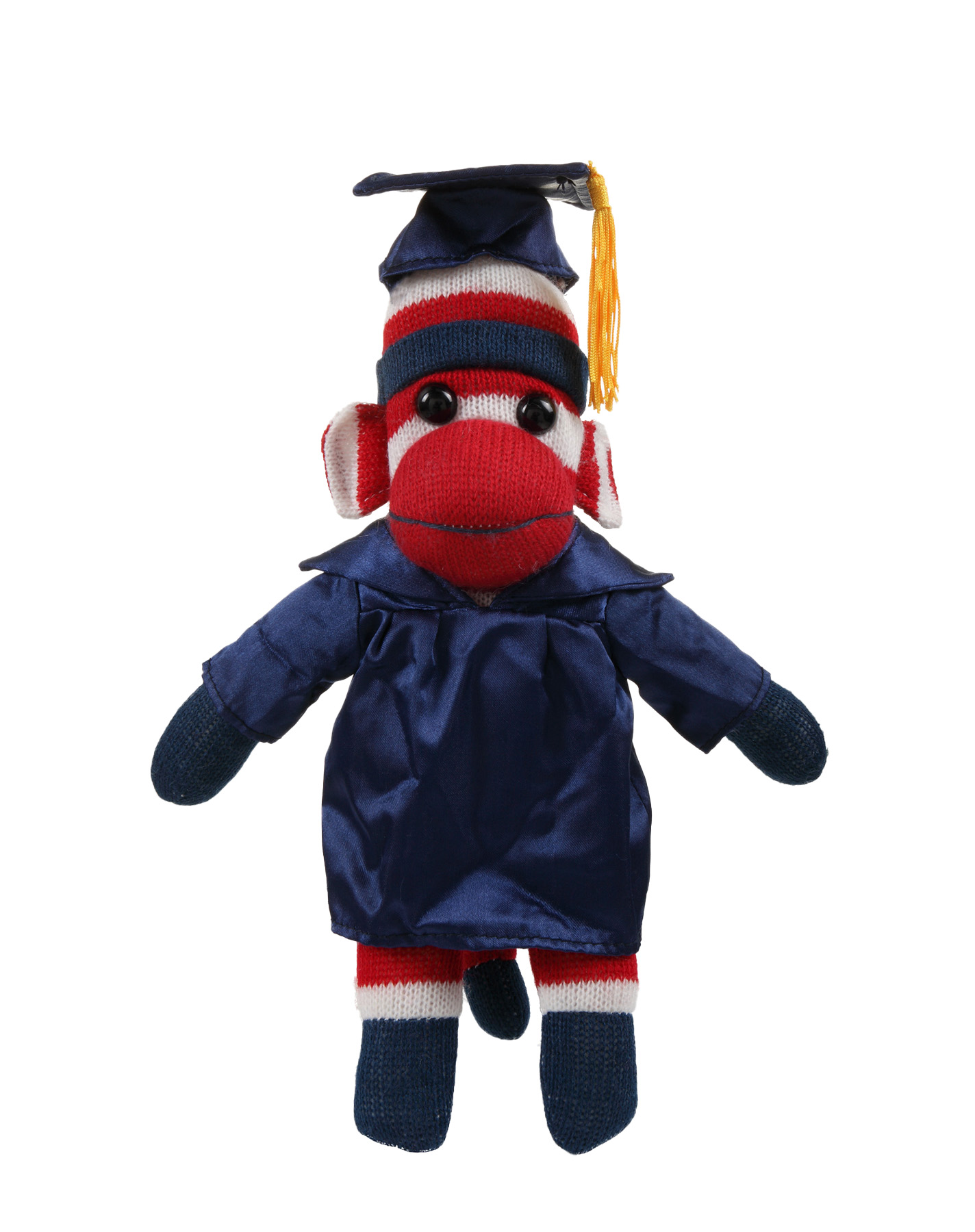 Patriotic Sock Monkey with Graduation Cap and Gown 5