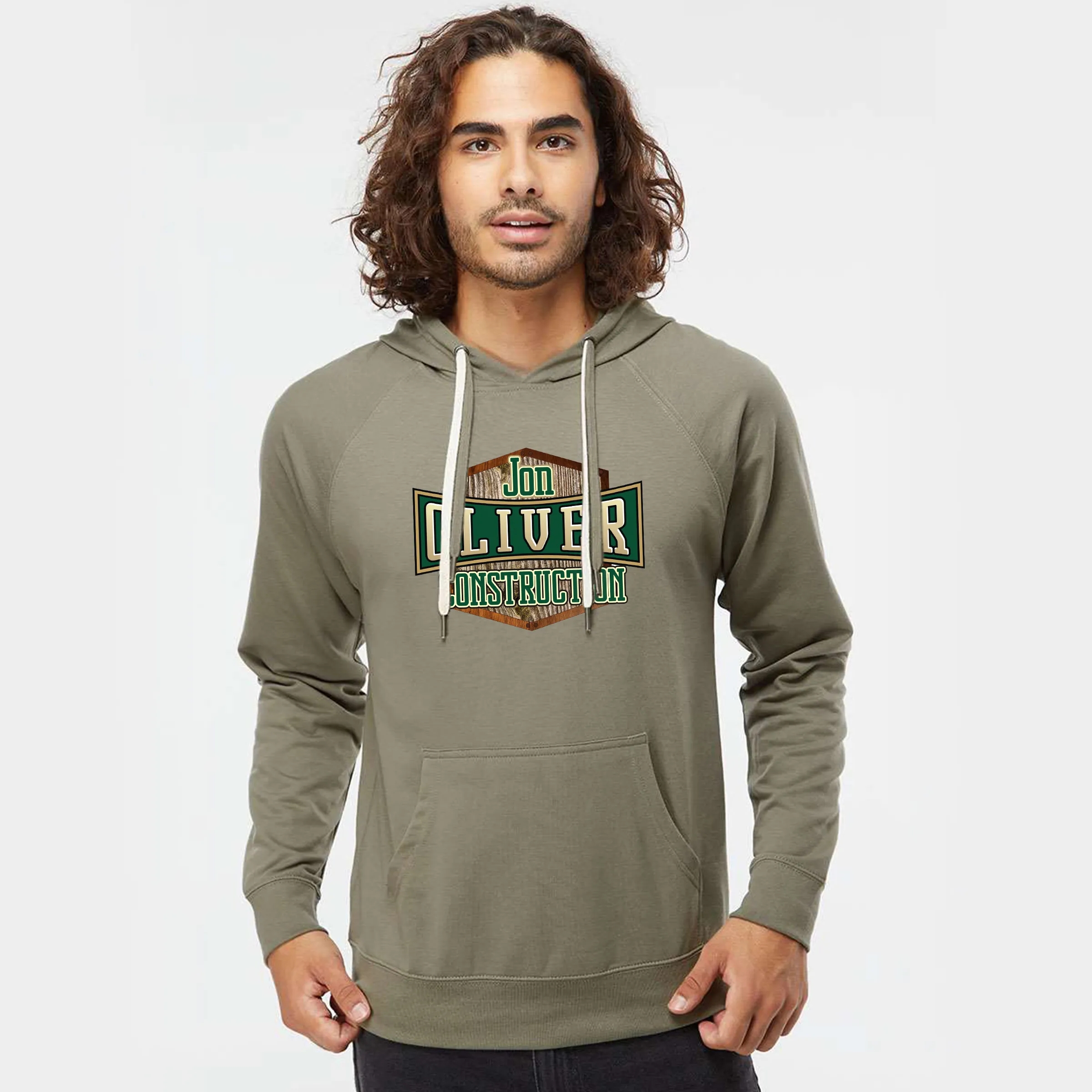 Unisex Lightweight Loopback Terry Hooded Pullover 13