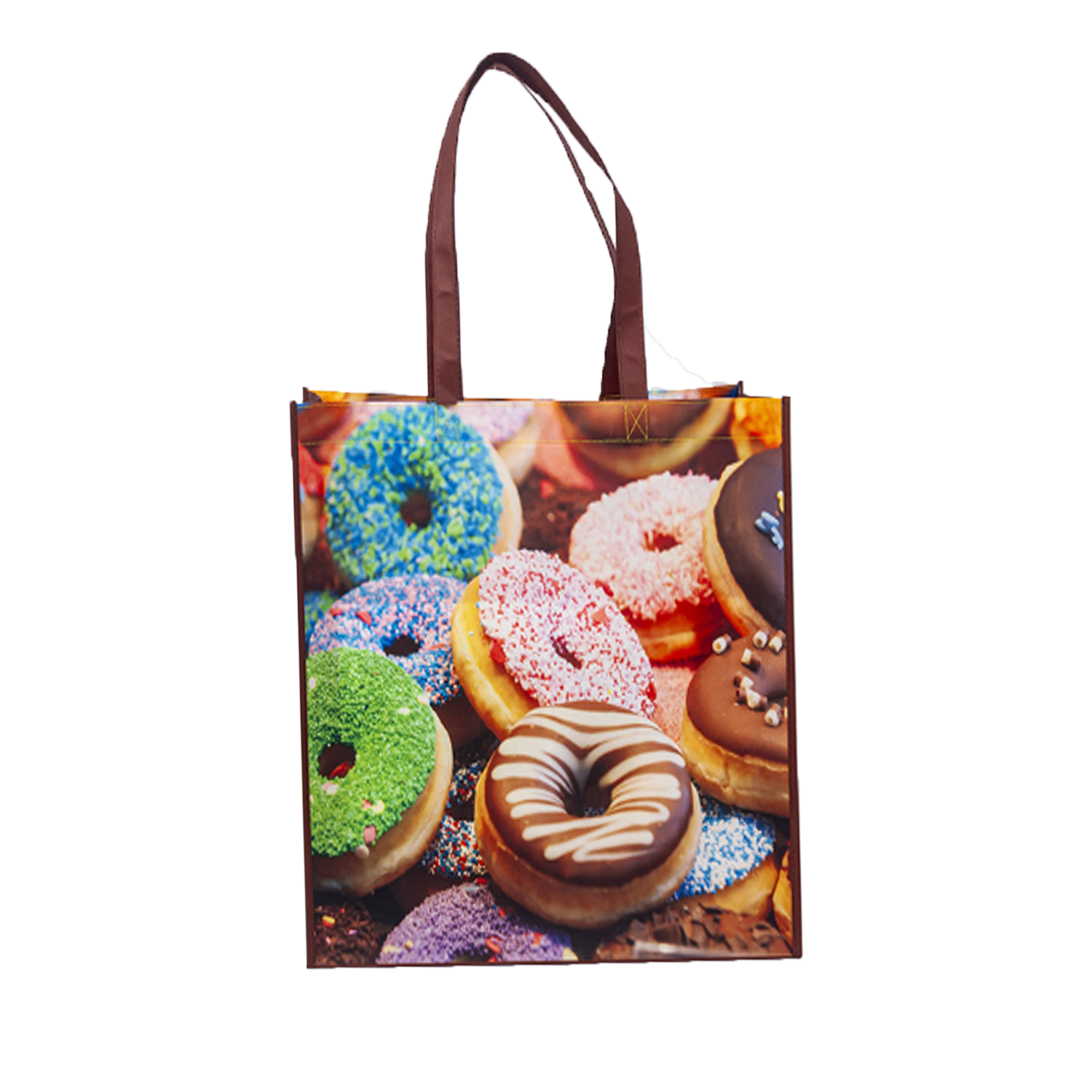 Custom Full Color 12"L x 4"W x 16"H Non Woven Fabric Shopping Promotion Tote Bag 2